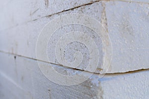 Stack of styrofoam sheets for the insulation