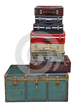 Stack of suitcases and luggage