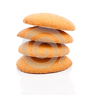 Stack of sweetmeal digestive biscuits photo