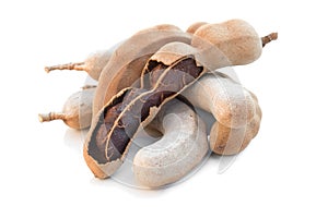 stack tamarind sweet isolate on white