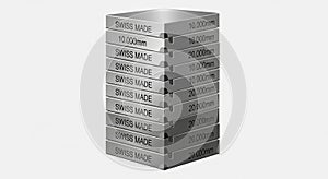 Be precision tools or gauge blocks used for measuring or calibrati