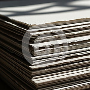 Shadows highlighting the fibrous quality and thickness of the