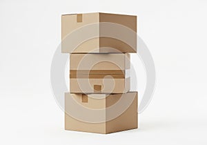 Stack of three cardboard boxes