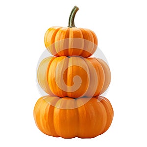 Stack of Three Small Pumpkins