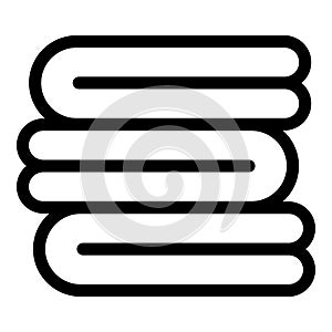 Stack of three towels folded and piled up