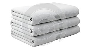 Stack of Three White Bath Towels