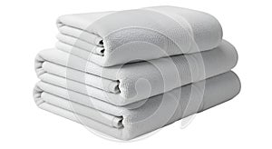 Stack of Three White Bath Towels