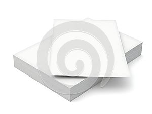 Stack of three white paper sheets