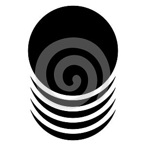 Stack, tier, layers tower icon, symbol. Multitier icon