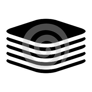 Stack, tier, layers tower icon, symbol. Multitier icon