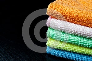 Stack of towels.