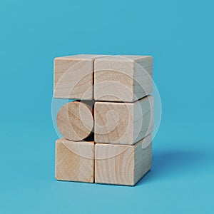 stack of toy blocks, square format