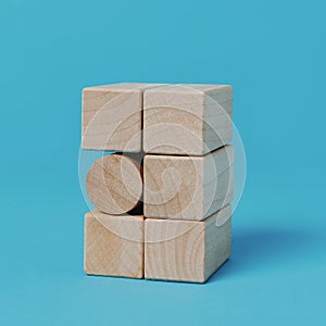 stack of toy blocks, square format photo