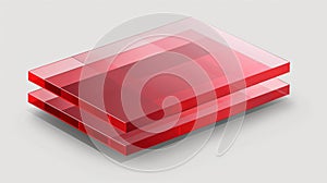 Stack of transparent glass sheets with subtle etched layers symbolizing hierarchical subcategories