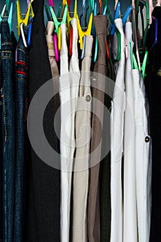 Stack of trousers