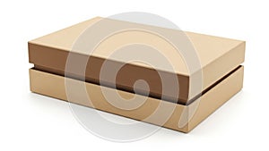 Stack of two brown cardboard boxes