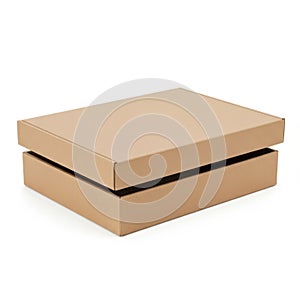 Stack of two brown cardboard boxes