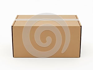 Stack of two empty cardboard boxes