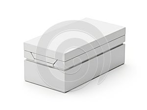 Stack of two white cardboard boxes