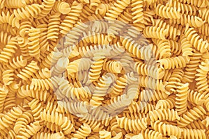 Stack of Uncooked Fusilli, Abstract Backdrop