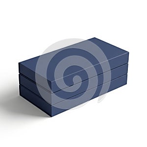 Stack of uniform dark blue rectangular blocks