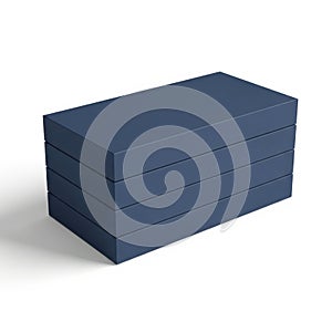 Stack of uniform dark blue rectangular blocks