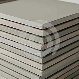 A stack of uniformly cut, square