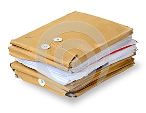 Stack of used envelops