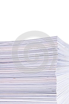 Stack of used paper for reuse