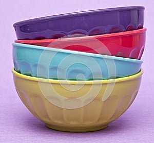 Stack of Vibrant Bowls