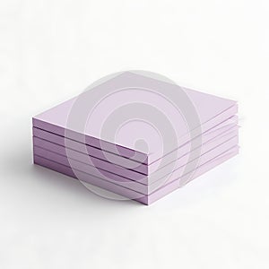 Stack of vibrant pink paper sheets on a light background