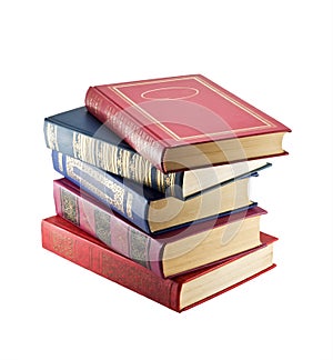 Stack of vintage books