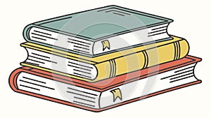 Stack of Vintage Books, Knowledge and Learning Symbol, vector design Generative AI