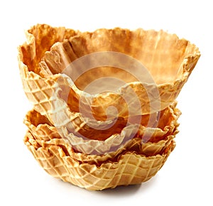 Stack of waffle baskets