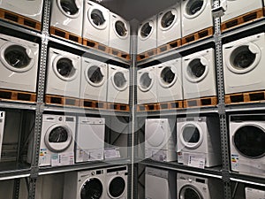 Stack of washing machines