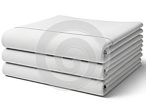 Stack of white bed sheets
