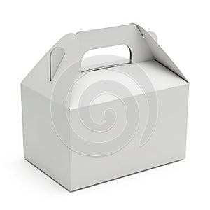 Stack of white binders isolated on white background