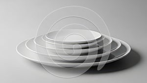 Stack of white ceramic plates