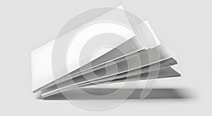 Stack of white and gray paper sheets