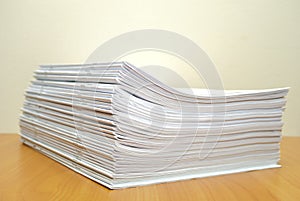 Stack of white journals