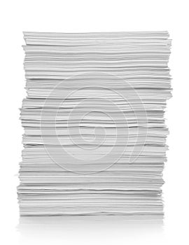 Stack of white paper