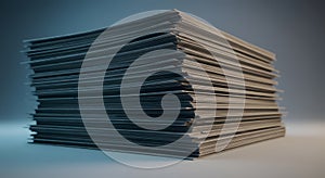 Stack of White Paper or Documents Organized on a Surface Close-up