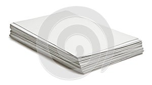 Stack of Blank White Paper Isolated