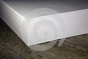 A stack of white paper for the printer