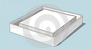 Background is a plain light blue highlighting the simplicity and