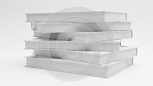 Stack of white paper sheets on a clean surface