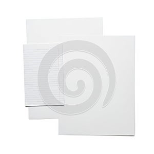 Stack of white paper sheets on desk