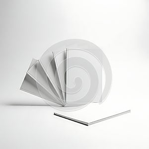 Stack of white paper sheets displayed on a flat surface