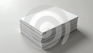 Stack of White Paper Sheets on Gray Surface Close Up