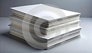 Stack of White Paper Sheets on Gray Surface